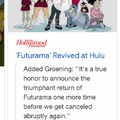 Futurama got renewed on Hulu