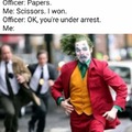 Clown dad joke to the police