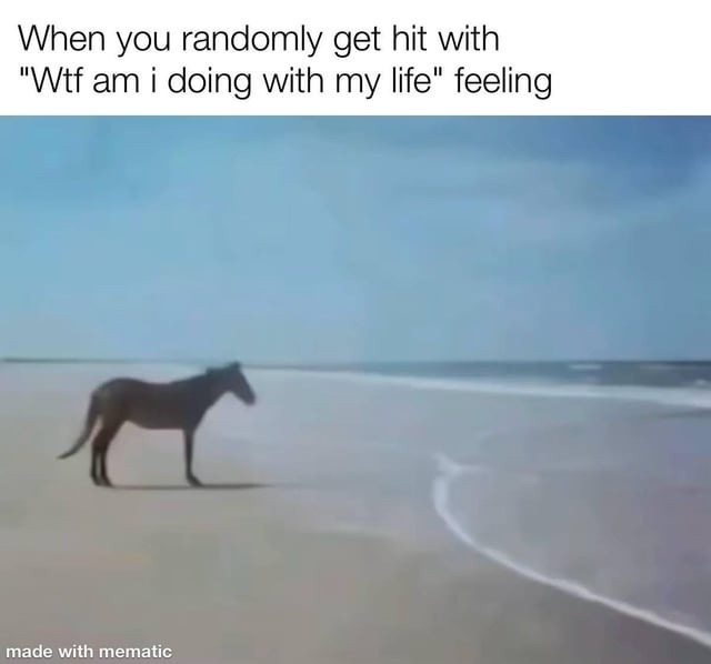 That sudden existential punch to the gut - meme