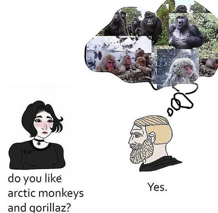 I love monkeys - meme