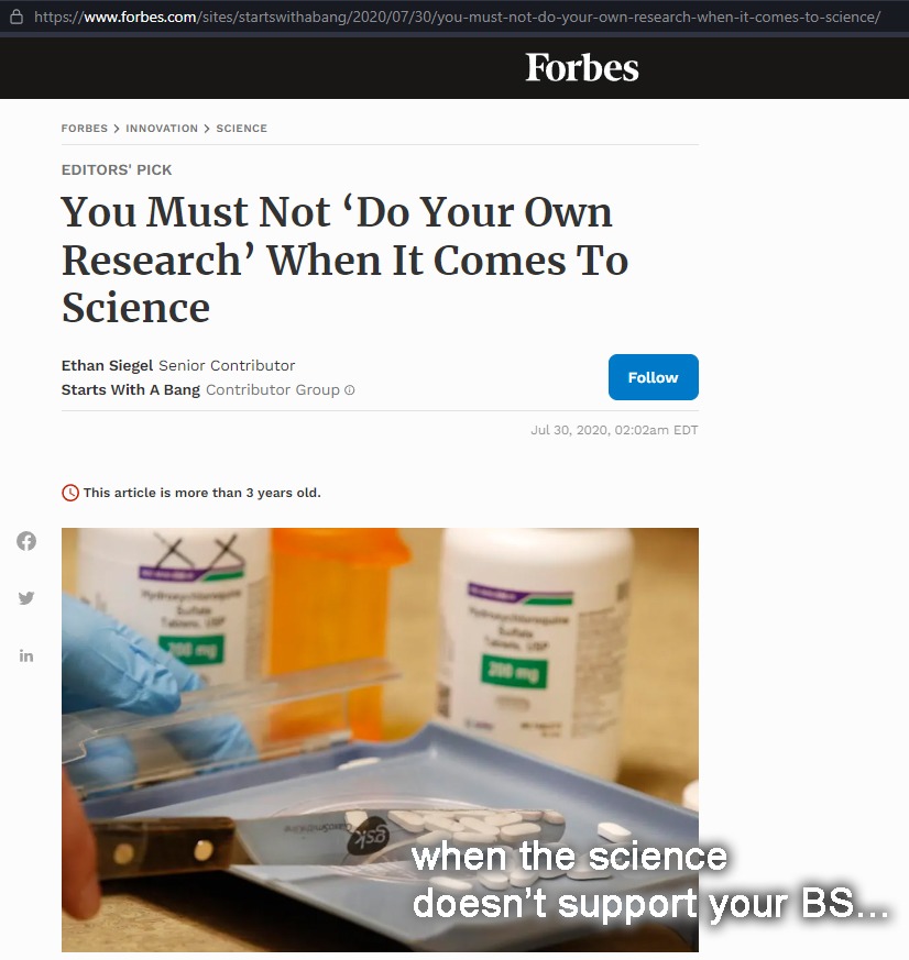 please bro, trust the science bro - meme