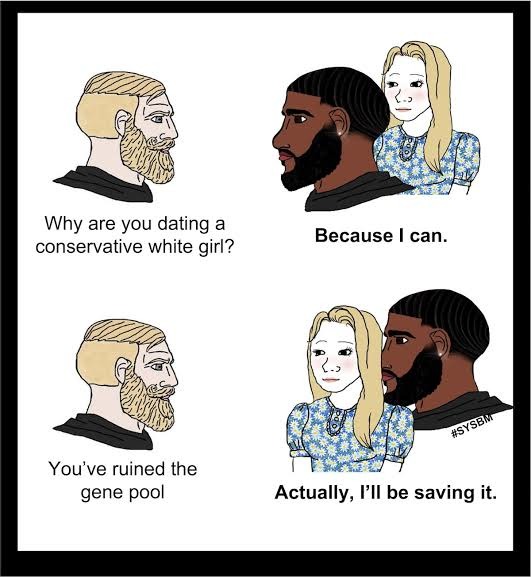 Varied genes are best. Even botanists know this - meme