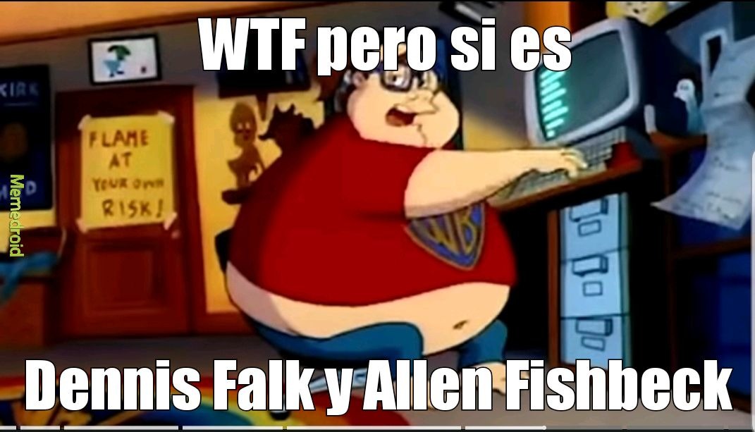 Dennis Falk era un furry adicto a los fanfics de Tiny Toons. Warner se burló de él haciendo esta escena - meme
