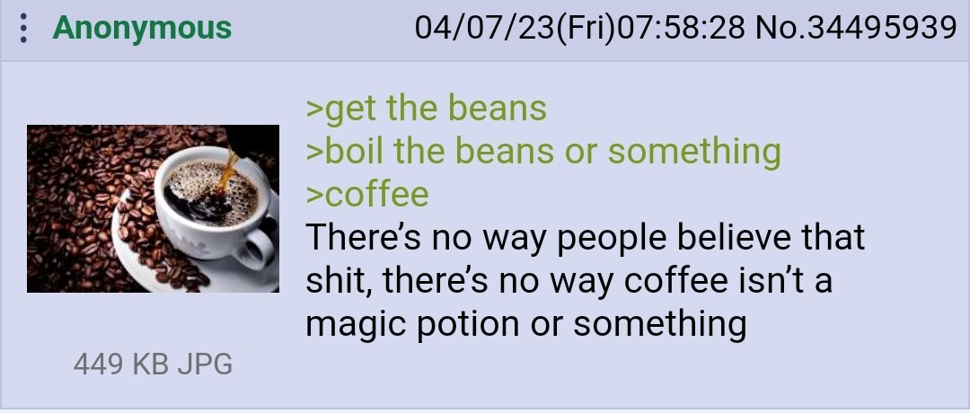 Anon doesn't understand coffee - meme