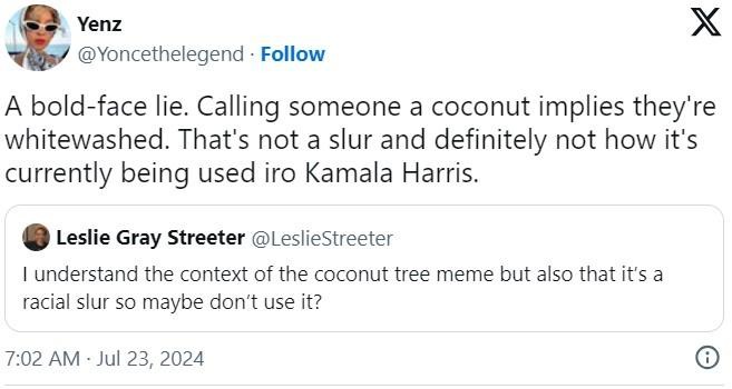 Kamala Harris coconut tree meme