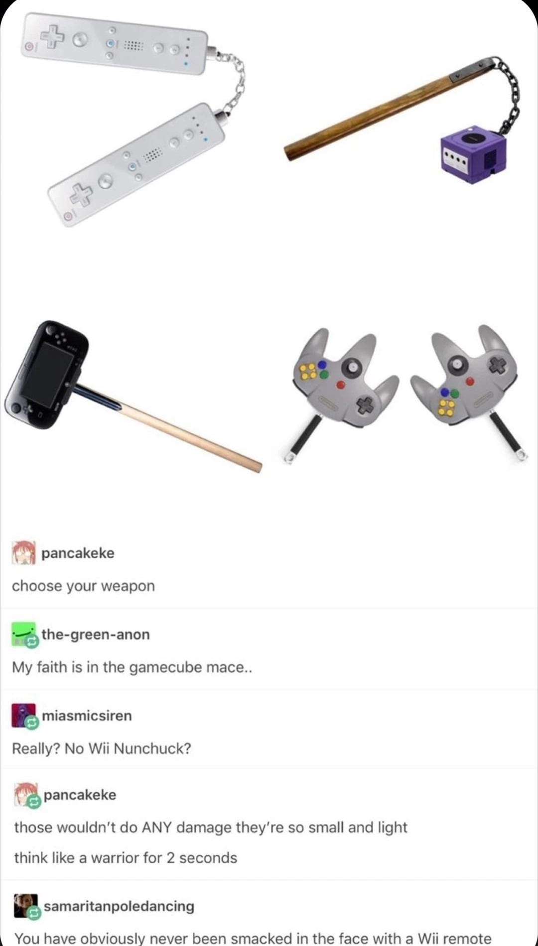 Choose your weapon - meme