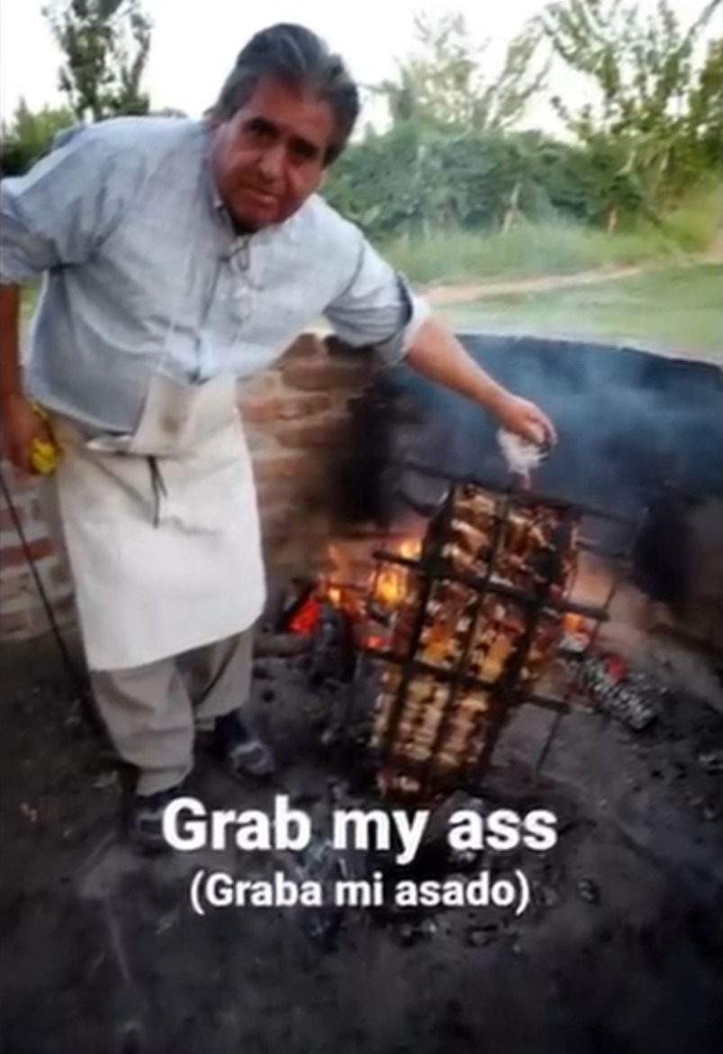Graba mi asado - meme