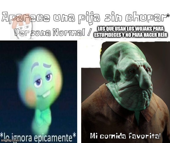 Memierda, el q lo diga se la come por capitan obvio. A los memes a los que me refiero son al casi 100% de memes con wojaks, nada mas miren, puros xibolos haciendose los "chads" cuandoestan más feos que la mrd