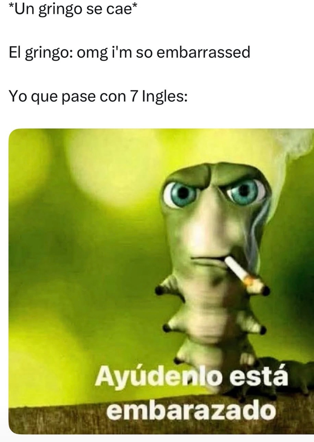 El gringo se cae, dice embarazado y ahora hay confusión internacional - meme