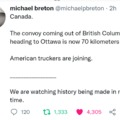 We are watching history