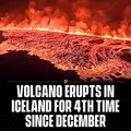 A volcano erupted on Iceland’s southwestern coast, marking its fourth eruption since December.