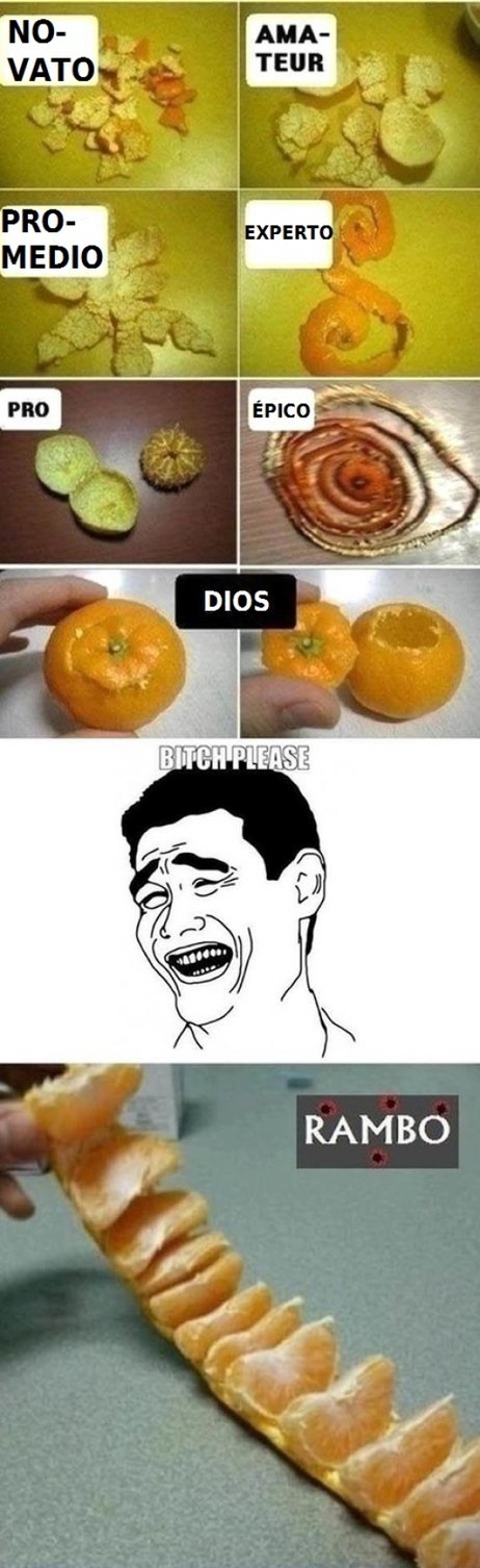 ya sabes como comerte una mandarina - meme