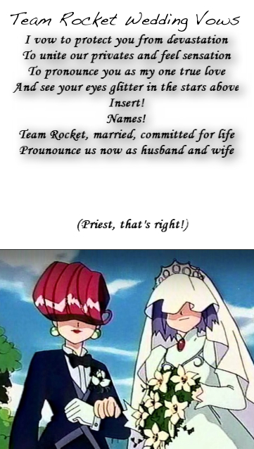 Team rocket getting married at the speed of life - meme