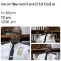 Me on New year's eve at different times