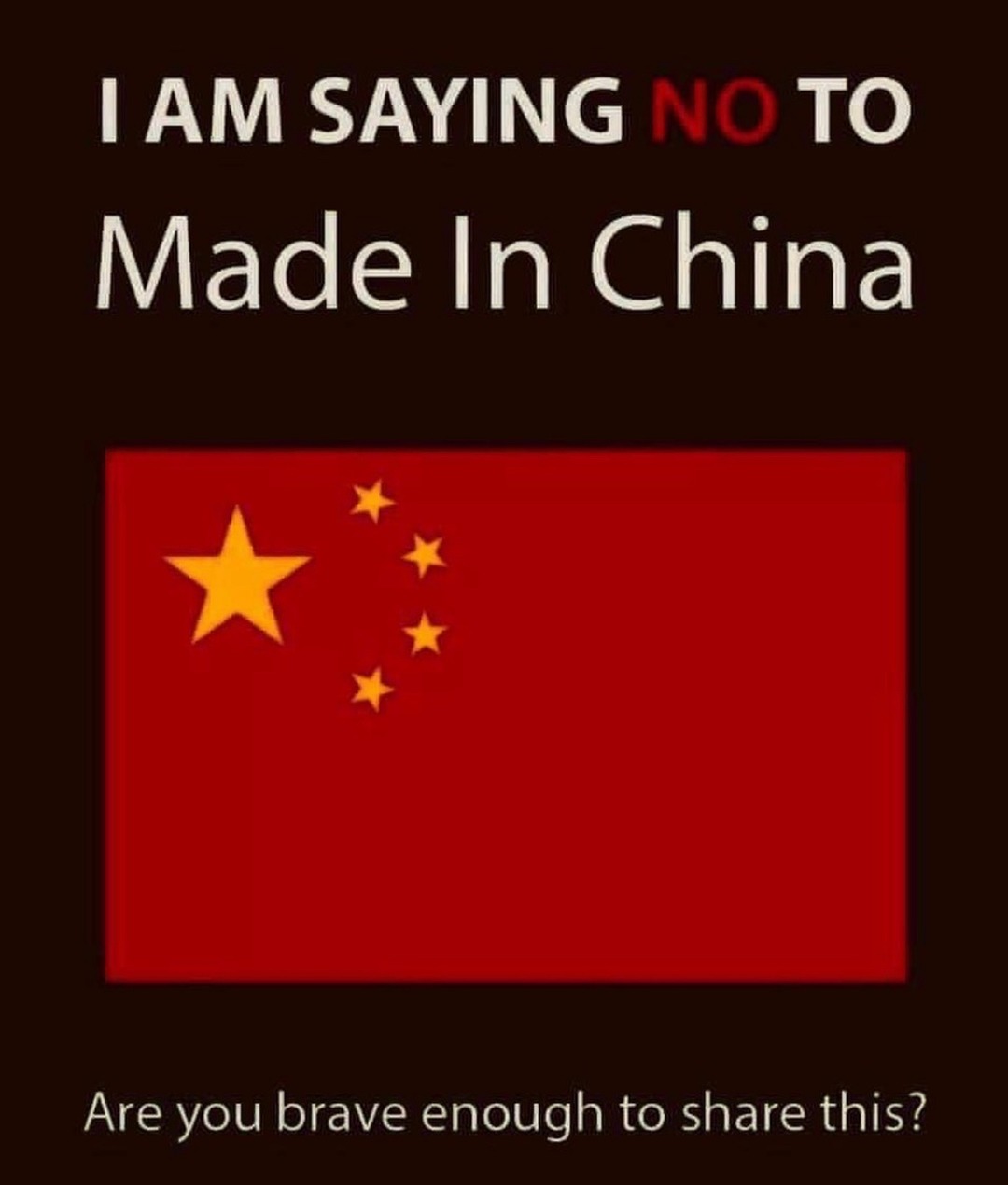 I say no to made in China - meme