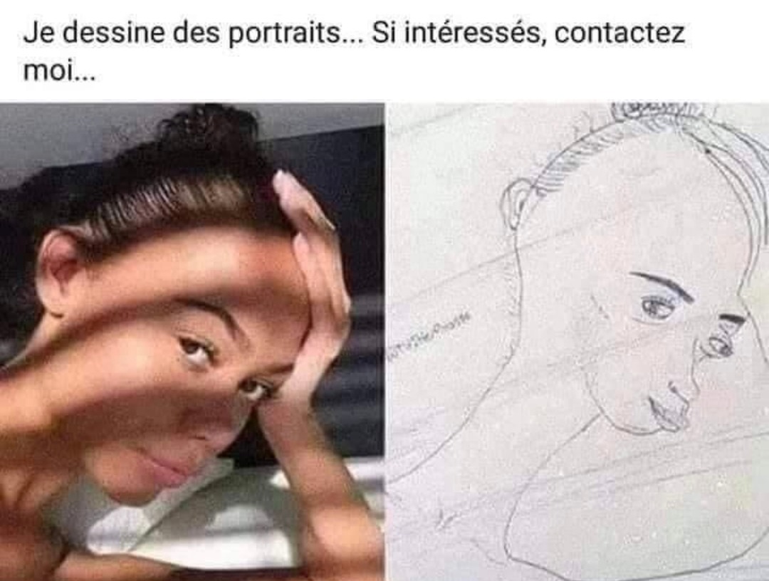 Je gribouille des têtes, si t’as une tête et des thunes, viens - meme