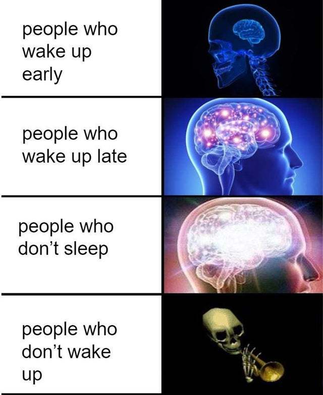 What time do you wake up? - meme