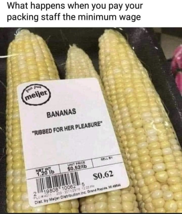 minimum wage bananas - meme
