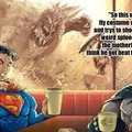 "Hey superman, need some help over here" Yes wonder woman this restruants views sure need some help