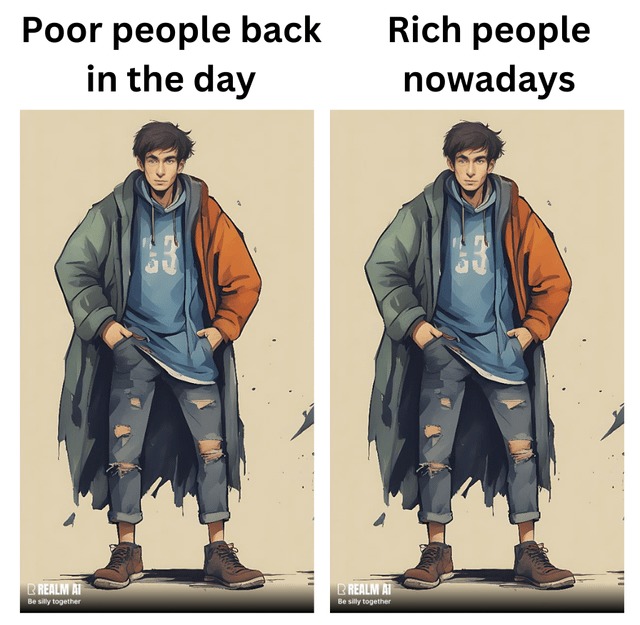 Rich people nowadays - meme
