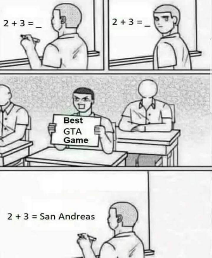 Gta V ou San Andreas ? - meme