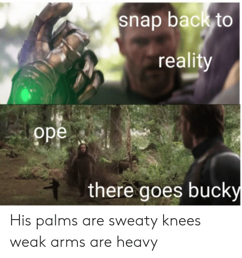 wait did buckys metal arm get dusted to? - meme