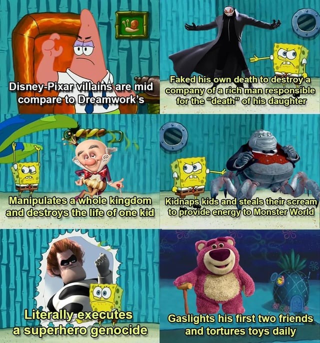 Disney-Pixar villains - meme