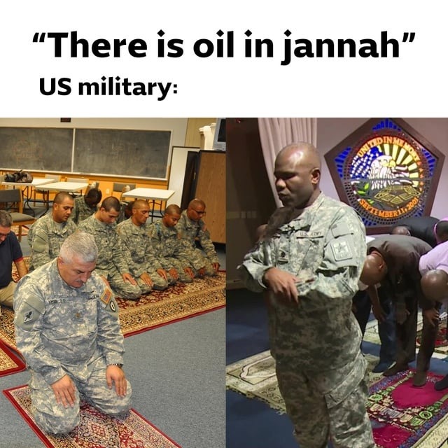 US military heard oil and spawned in Jannah - meme