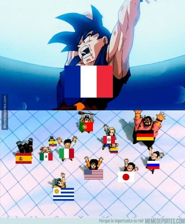 Francia ni con todo el apoyo pudo con Argentina - meme