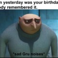 Sad birthday meme
