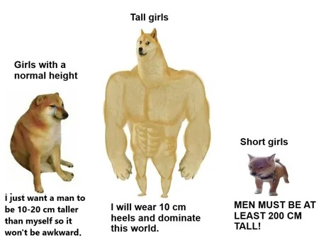 Women height - meme