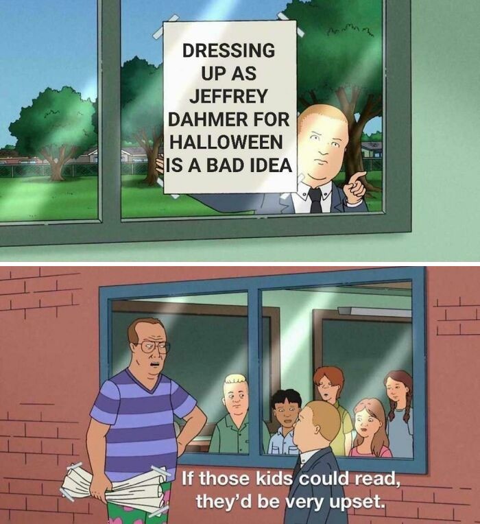 Dressing up as Jeffrey Dahmer for Halloween is a bad idea - meme