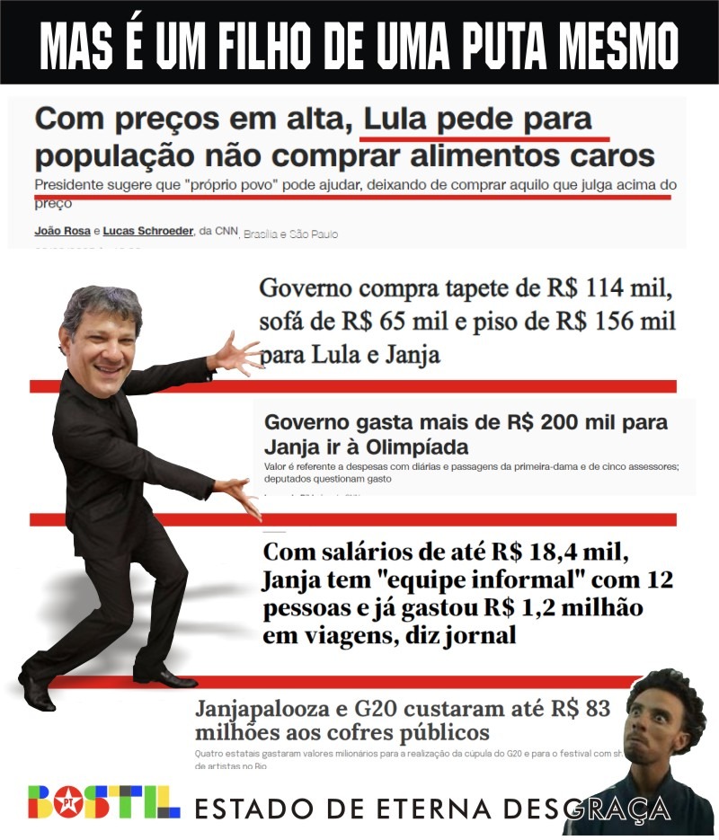logo estaremos fritando bosta para fazer torresmo enquanto a realeza curte a vida adoidado. - meme