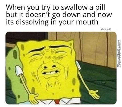 Always swallow never spit - meme