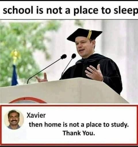 Home is not a place to study - meme