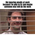 Ignoring emails at work