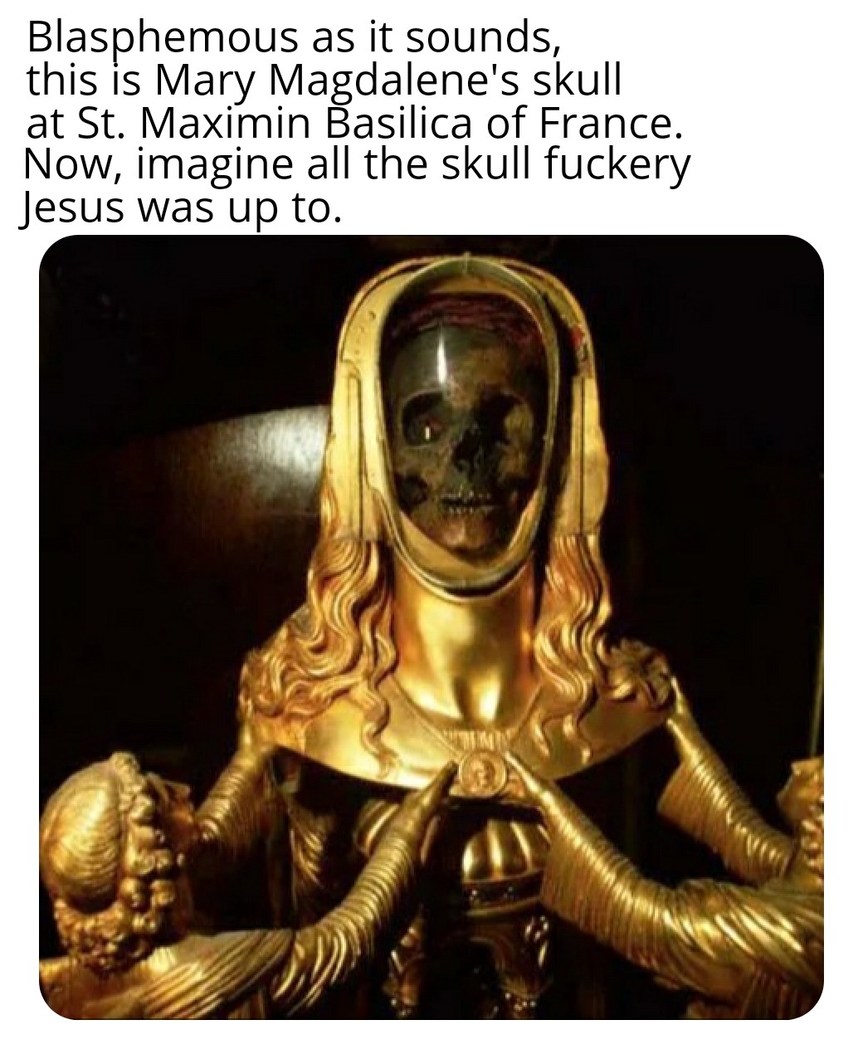 Skull fuckn is almost biblical - meme
