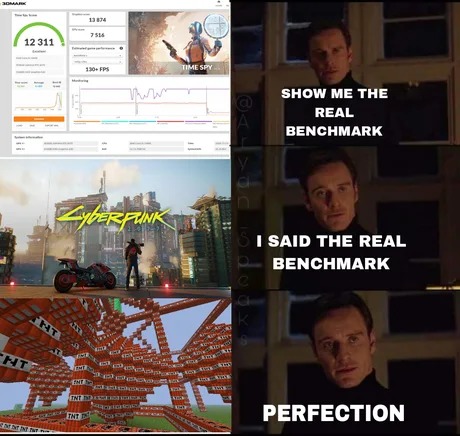 Show me the real benchmark - meme