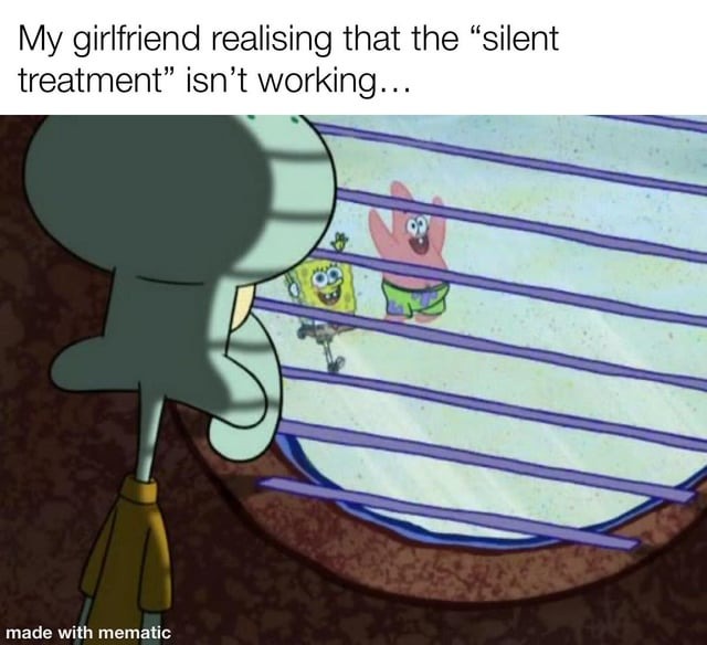 Silent treatment meme