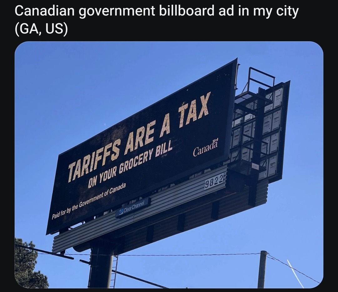 Canadian billboard just roasted your groceries and your tax return - meme
