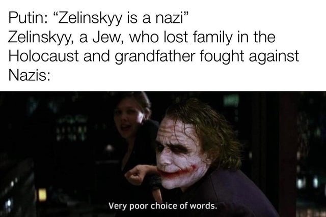 Zelinskyy is not a nazy - meme