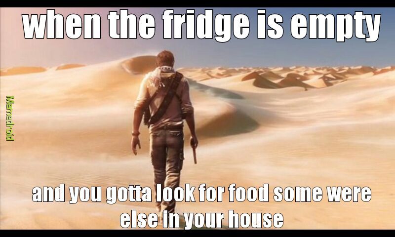 The fridge is empty! - meme