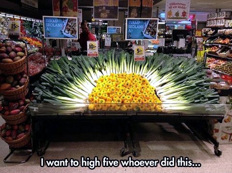Great artistic displays at the grocery store - meme