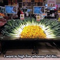 Great artistic displays at the grocery store