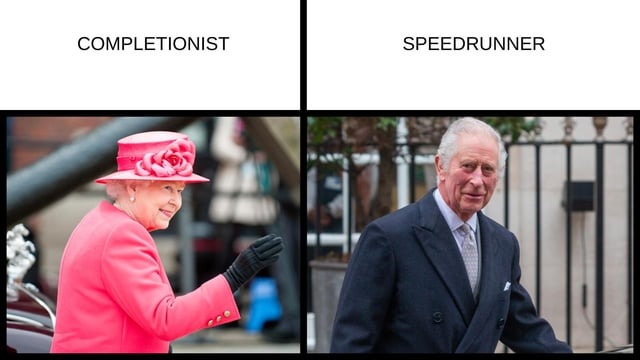 King Charles speedrun - meme