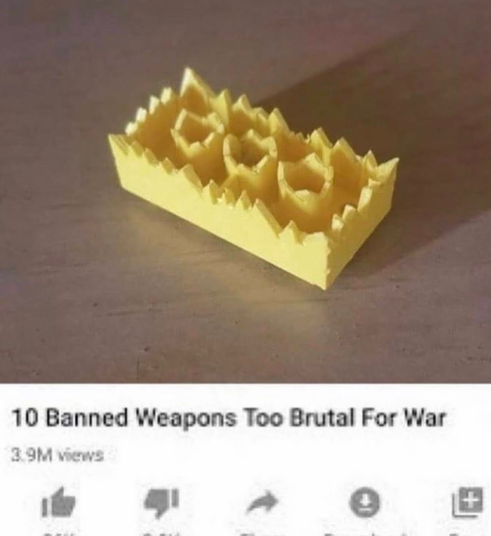 the most brutal weapon I’ve seen - meme