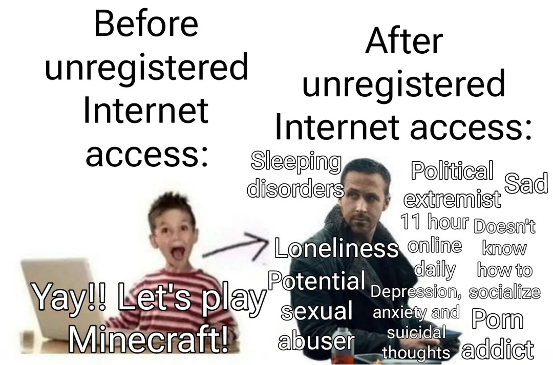 Unrestricted Internet access - meme
