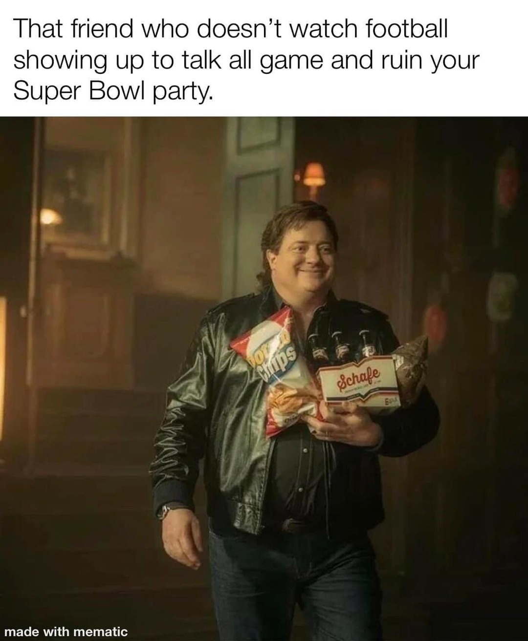 super bowl party meme