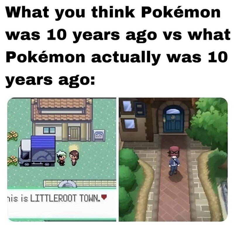 Pokemon 10 years ago - meme