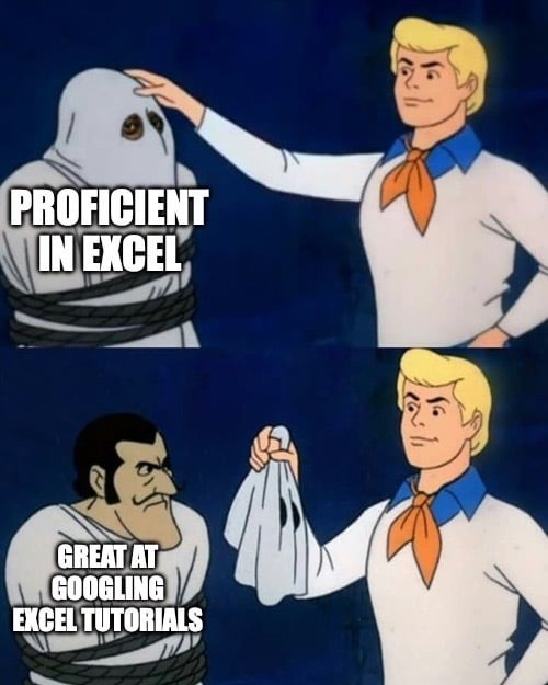 Proficient in Excel - meme